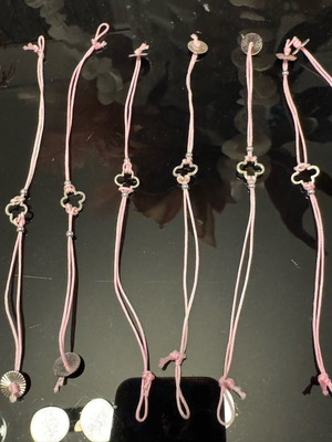 Martyrika bracelets new, pack of 16, pink with cross