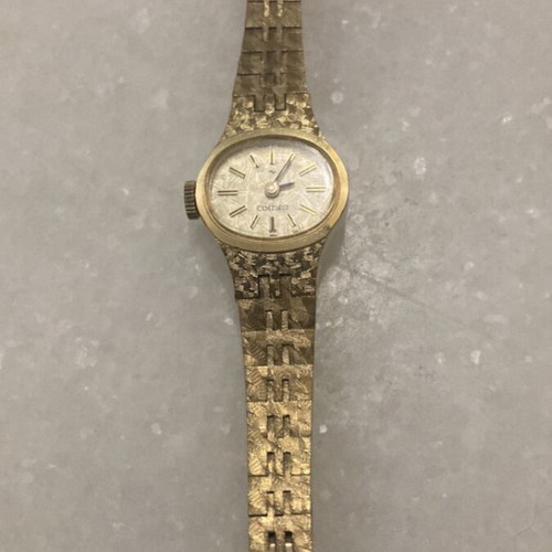 Seiko women's vintage watch used, needs repair, gold color