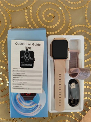 Smartwatch wristwatch, beige, women's
