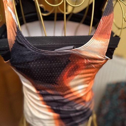 Nike Sport Tank Top like new, black and multicolor abstract design