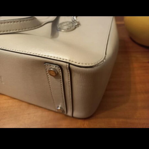 DKNY shoulder bag used, gray saffiano leather