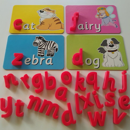 ELC Metal Letter Case with Cards and Magnetic Letters used