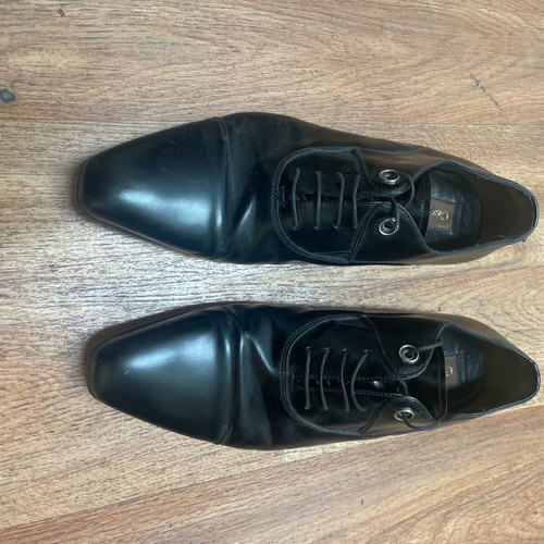 Men's leather shoes moccasins used, size 43, Cesare Paciotti, black