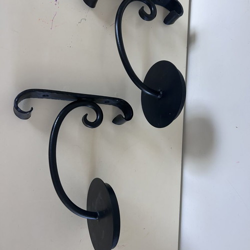 Metal Wall Candle Holders Set of 2 like new, 27 cm