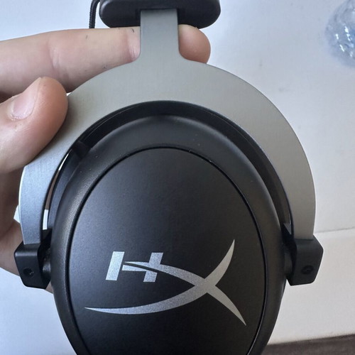 HyperX gaming headset used with detachable microphone and cable