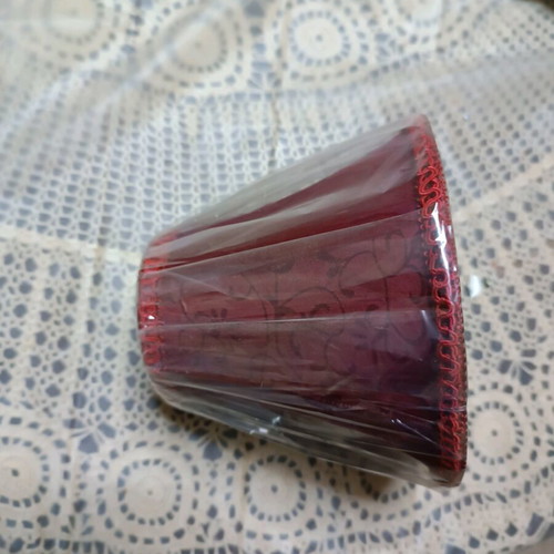 Lampshade dark red new, clip system, pack of 7