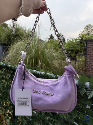 Juicy Couture velour shoulder bag, lavender