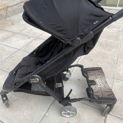 Baby Jogger stroller used with Baggy Board step