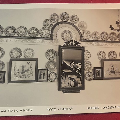Lindos Rhodes vintage postcard 1950s, like new