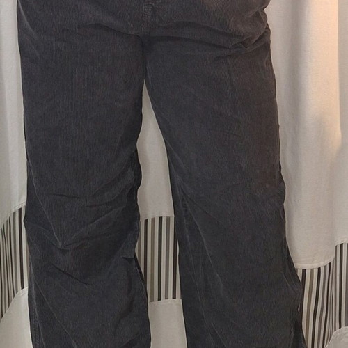 Stradivarius black wide corduroy jeans used, size M 38 10