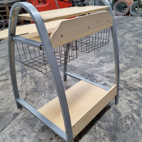 Computer desk like new with storage shelf