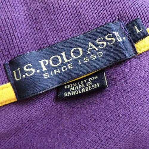 U.S. Polo Assn. Oversized Purple Polo Shirt, Size L
