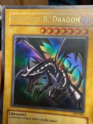 Yu-Gi-Oh Red Eyes Black Dragon SDJ-001 χρυσή κάρτα σαν καινούργιο