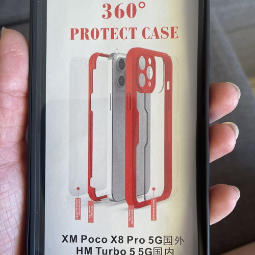 Protective case XM Poco X8 Pro black with transparent back new