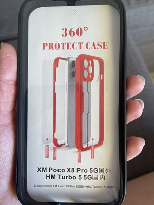 Protective case XM Poco X8 Pro black with transparent back new
