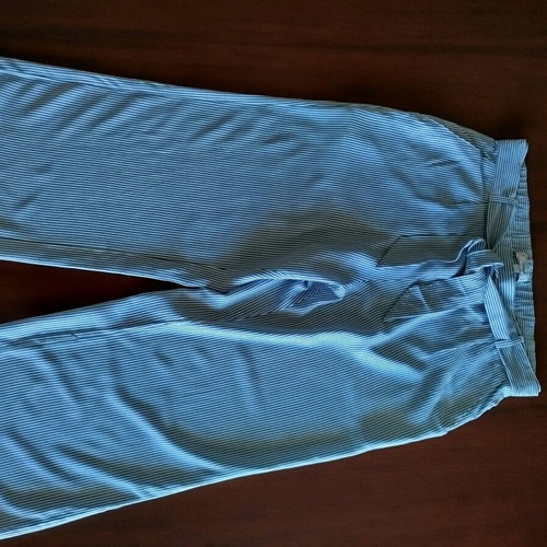Triumph women's wide-leg pants used, white and gray, size S