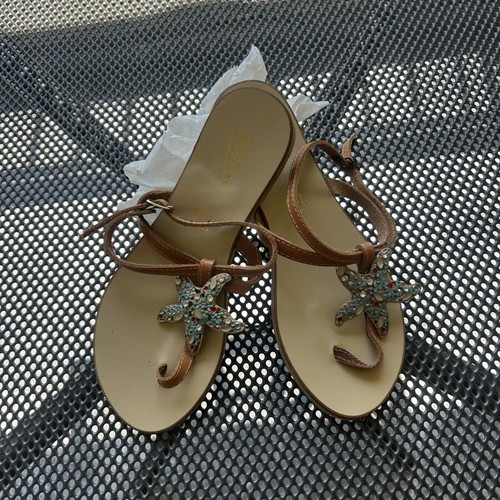 Bozikis sandals used, size 37, beige and brown