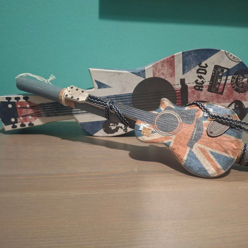 Handmade Easter Candle with Decorative Guitar Box, New