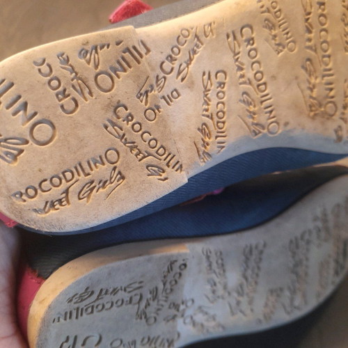 Crocodilino ballerinas used no 28 blue with leather interior