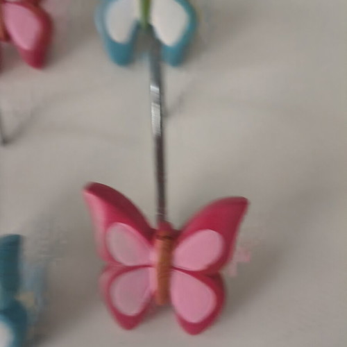 Decorative shower curtain hooks set of 12 with butterfly design