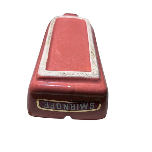 Smirnoff Mule ashtray used, ceramic bottle-shaped