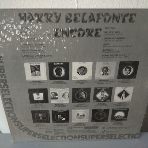 Harry Belafonte Encore record used, folk