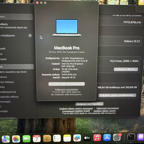 Apple MacBook Pro 13" 2019 like new, 16GB RAM, 250GB SSD