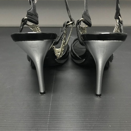 Aldo sandals black with silver details used, barely worn