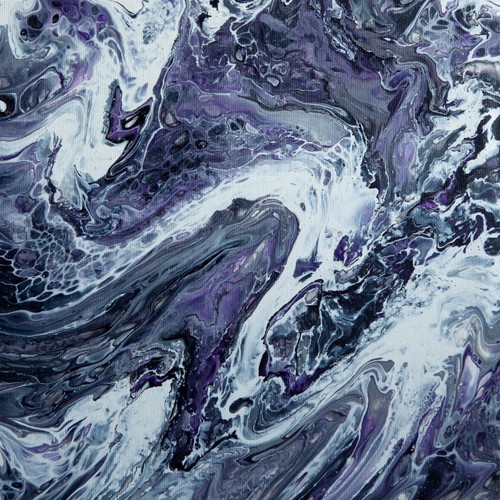 Abstract painting Amethyst new, acrylic pour