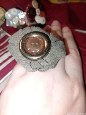 Handmade ring with buttons new