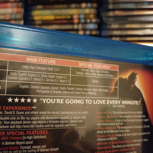 The Dark Knight Nolan Batman Trilogy Blu-Ray like new, English subtitles