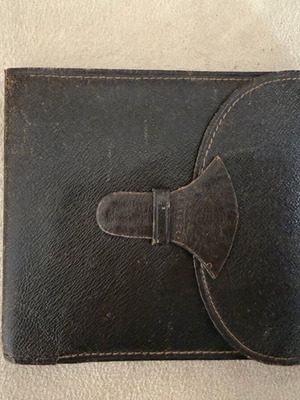 Vintage δερμάτινο πορτοφόλι μεταχειρισμένο Mattaldi καφέ κοκκώδες δέρμα