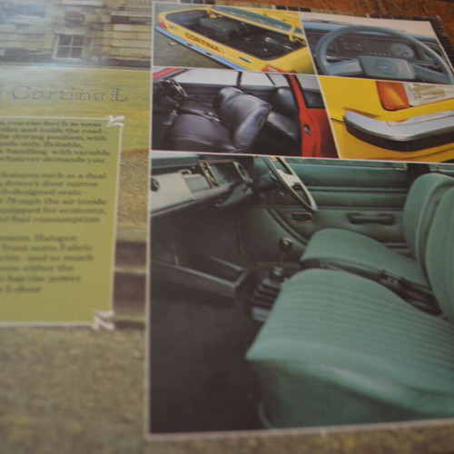 Ford Cortina front page vintage advertising brochure used