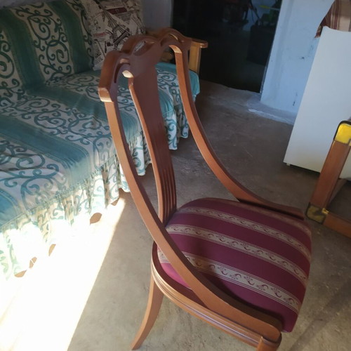 Τραπεζαρία στρογγυλή 120cm με 6 καρέκλες vintage σαν καινούργιο