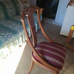 Τραπεζαρία στρογγυλή 120cm με 6 καρέκλες vintage σαν καινούργιο