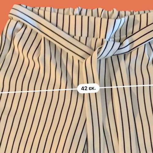 Striped women's pants Peggy like new, size S, black and white
