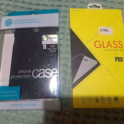 Samsung J7pro Case and Screen Protector new