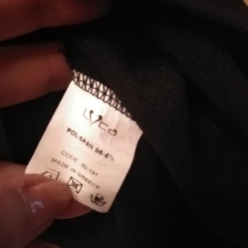 Blouse with scarf like new, black