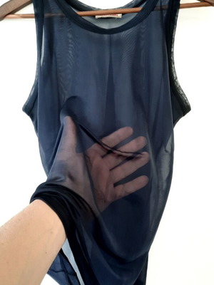 Helmut Lang vintage διάφανο αμάνικο μέγεθος L σαν καινούργιο