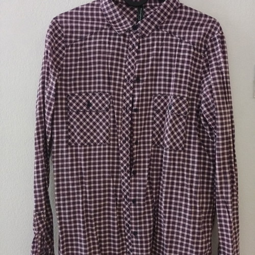 Women's checked shirt used, size M