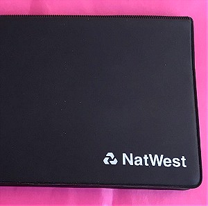 Natwest Bank θήκη επιταγών. 90ς πλαστικό καρνέ επιταγών από Αγγλική τράπεζα με το παλιό της λογότυπο