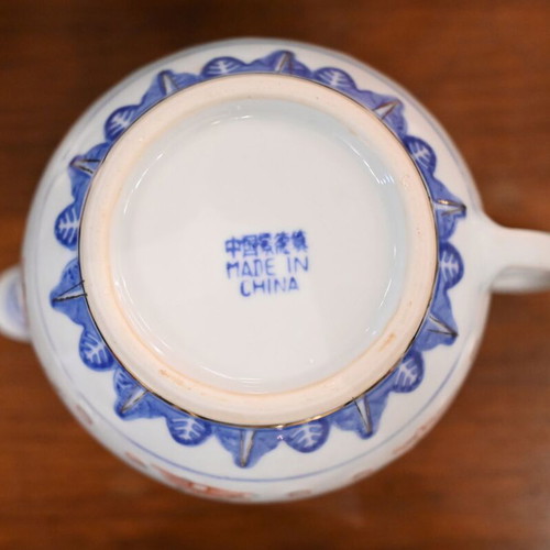 Chinese porcelain tea set vintage 15 pieces used