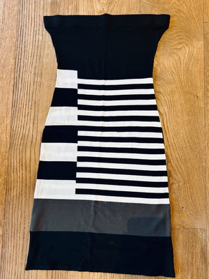 Terre Alte strapless dress used, size 42, black and white
