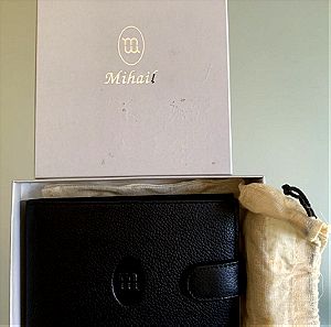 MIHAIL πορτοφολι επωνυμο απο γνησιο δερμα σε βολικο μικρο μεγεθος στο κουτι του Καινουργιο!