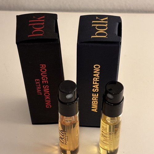 BDK Parfums Rouge Smoking Extrait & Ambre Safrano tester samples new