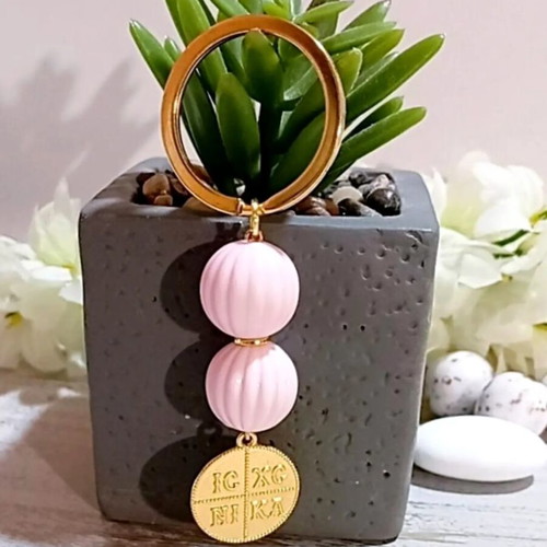 Handmade martyrika keychains with double-sided Konstantinato