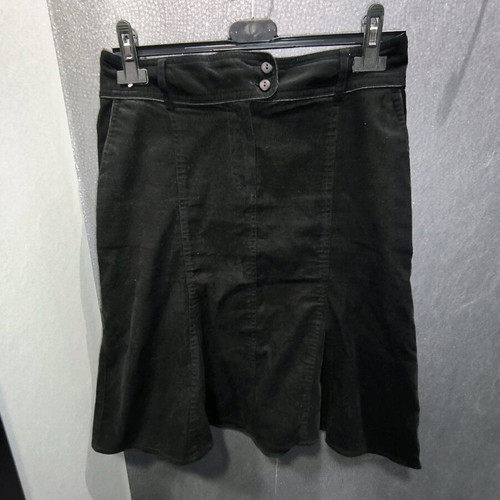 Black midi corduroy skirt Camaieu like new
