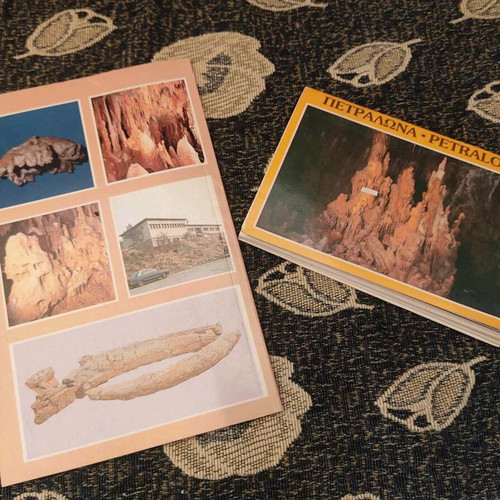 Petralona book like new with postcard, history and archaeology