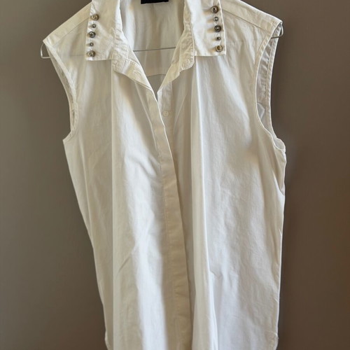 Liu Jo sleeveless white shirt used with studs