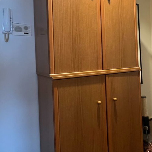 Wardrobes and shelving unit, four pieces